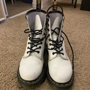 Dr Marten 1460 white boots womens 8